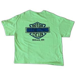 RARE 1990s Vintage Mens Harley-Davidson Motorcycles T-Shirt Walls Mississippi XL